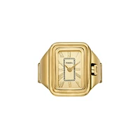 Raquel Goldtone Stainless Steel Ring Watch ES5343