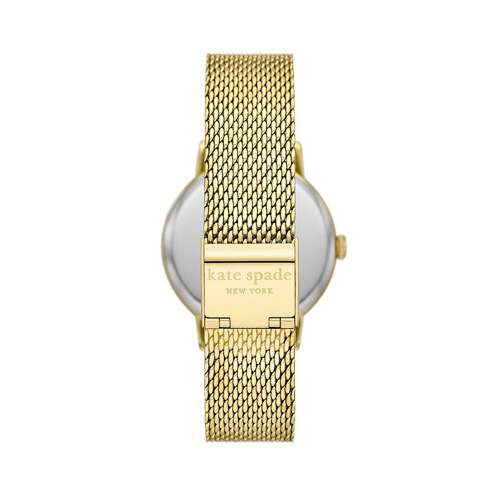 Metro Goldtone Stainless Steel & Mesh Bracelet Watch KSW1827