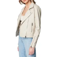Ask Me Anything Faux-Leather Biker Jacket