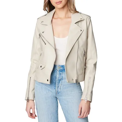 Ask Me Anything Faux-Leather Biker Jacket