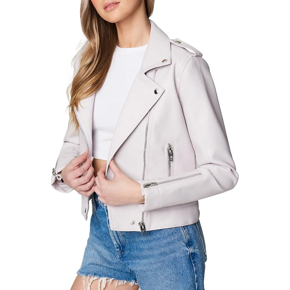 Ask Me Anything Faux-Leather Biker Jacket