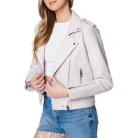 Ask Me Anything Faux-Leather Biker Jacket