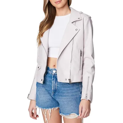 Ask Me Anything Faux-Leather Biker Jacket