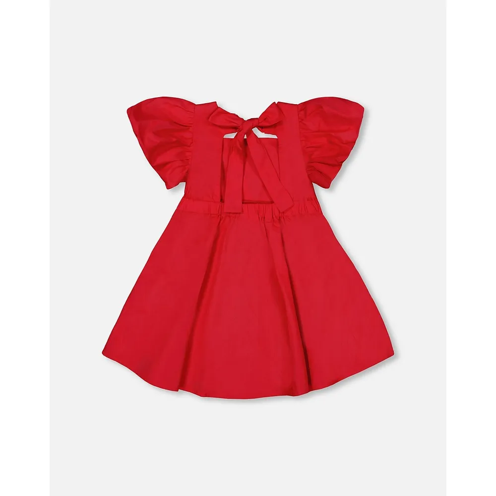 Dress With Bubble Sleeves True Red
