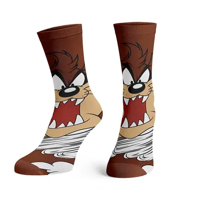 Looney Tunes Taz The Tasmanian Devil Unisex Animigos Crew Sock