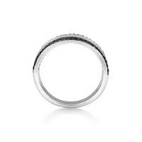Men's Silver Ring With 0.25 Carat Tw Of Black Diamonds