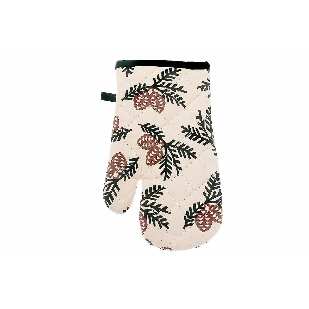 Cotton Oven Mitt (pinecone)-set Of 2