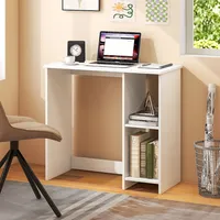 31.5'' Small Computer Desk Home Office Study Writing Desk With 2 Compartments