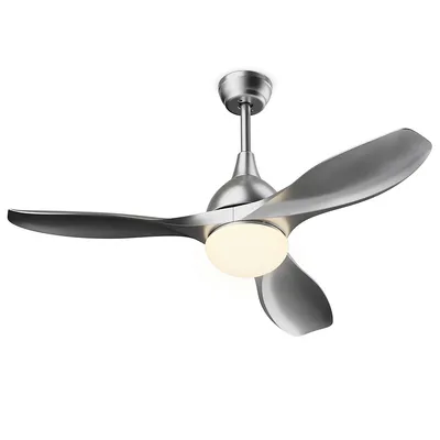 Ceiling Fan W/ Remote Control Dimmable Led Light Modern Reversible Blades