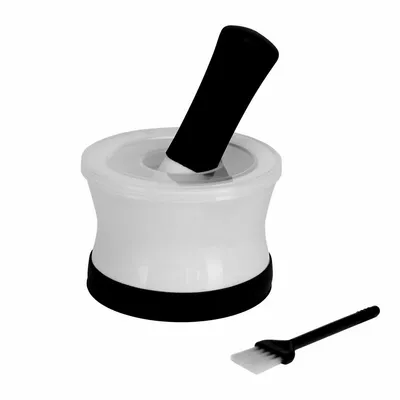 Ceramic Mortar And Pestle Set With Visible Lid To Avoid Mess
