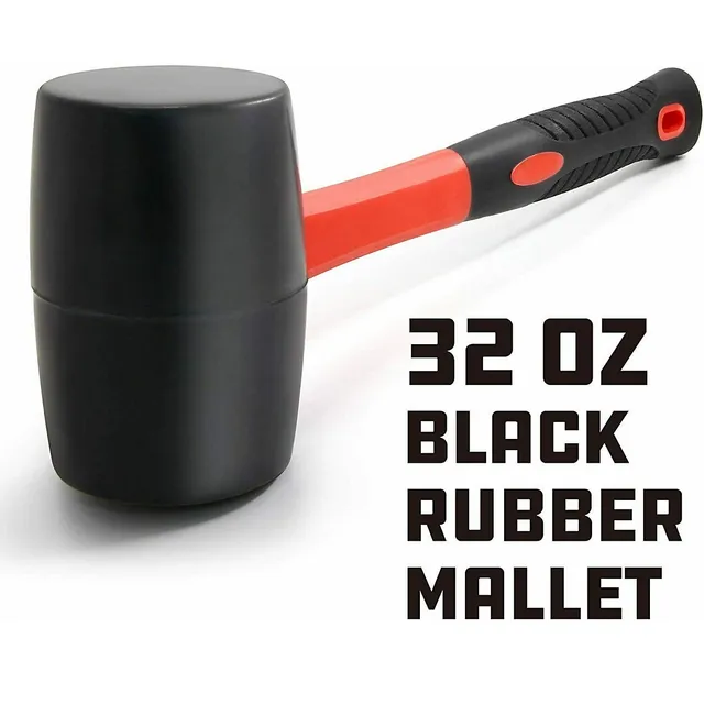 Rubber Mallet Hammer, Mute Rubber Mallet Fiberglass Handle, For Flooring,  Tent Stakes, Woodworking, Soft Blow Tasks Without - AliExpress