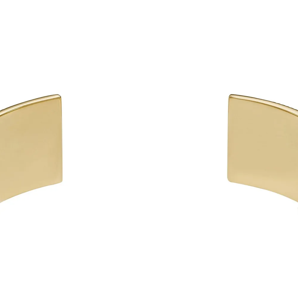 Women's Harlow Linear Texture Gold-tone Stainless Steel Cuff Bracelet