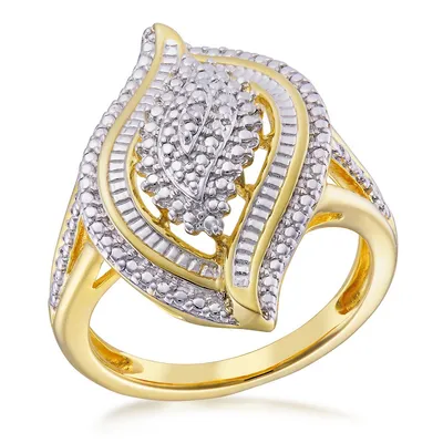 Sterling Silver With Gold Plated Fashion Ring