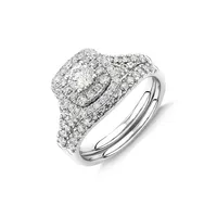 Bridal Set With 1.18 Carat Tw Of Diamonds In 14kt White Gold