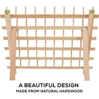 60-spool Wooden Thread Holder With Hanging Hooks