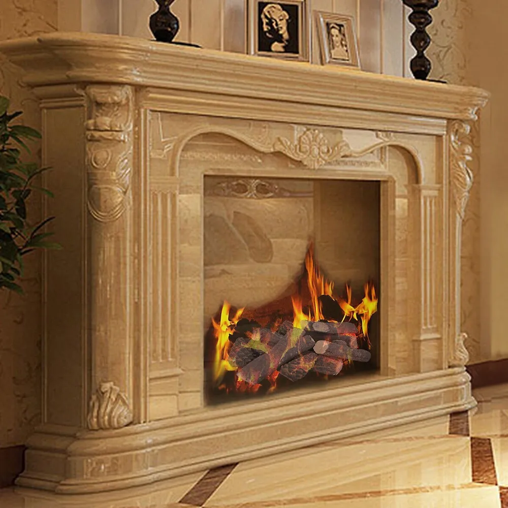 Costway 9pcs Ceramic Wood Gas Log Set Fireplace Imitation Wood Propane  Firepit Logs | Southcentre Mall