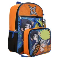 Naruto Chibi Characters 5 Piece Kids 16" Backpack Set