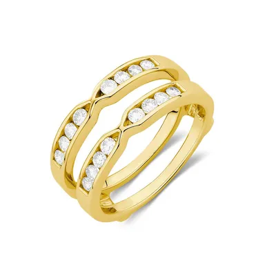 Enhancer Ring With 1/2 Carat Tw Of Diamonds In 14kt Yellow Gold