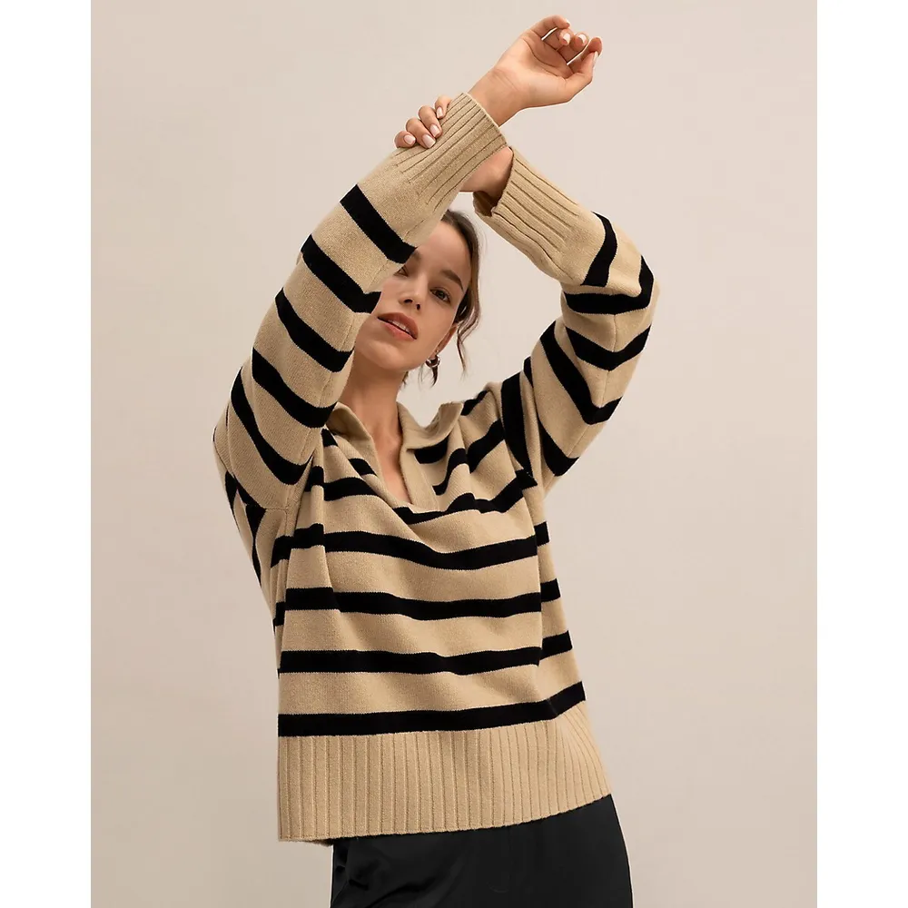 LILYSILK The Gilly Stripe Sweater | Kingsway Mall