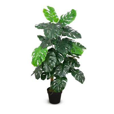 Faux Botanical Monstera In Green 48 In. Height