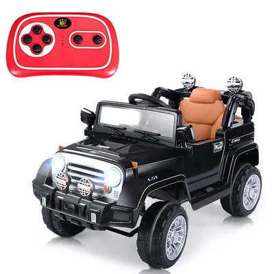 Costway 12v Mp3 Kids Ride On Truck Car Rc Remote Control W/ Led Lights Music