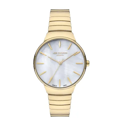 Ladies Lc07342.120 3 Hand Yellow Gold Watch With A Yellow Gold Metal Band And A White Dial
