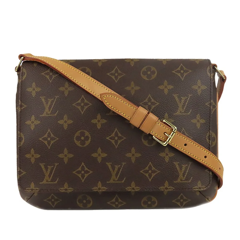 Pre-owned Louis Vuitton Brown Canvas Monogram Musette Tango Short