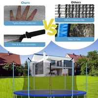16ft Trampoline Replacement Safety Enclosure Net Weather-resistant