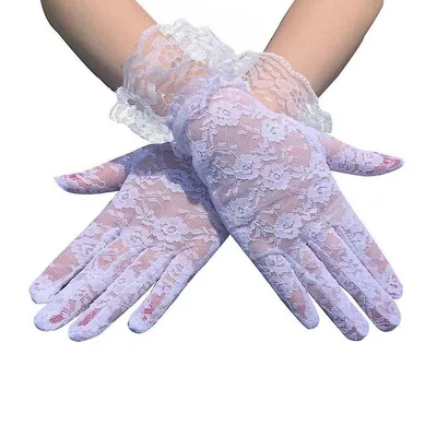 Lady White Lace Gloves