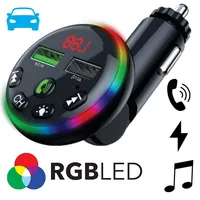Fm Transmitter For Car With 2 Usb Ports And Rgb Lighting