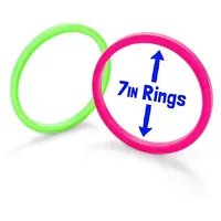 Ring Toss Game, Indoor/outdoor Family Fun Ring Target For Kids 6 Rings 5 Pillar Target & 1 Stand