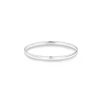 5.7mm Solid Round Bangle In Sterling Silver