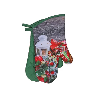 Oven Mitts (2pcs) (festive Decor) - Set Of 2