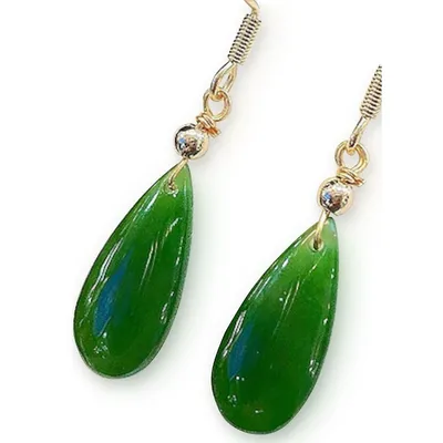 Natural Jade Drip Earrings