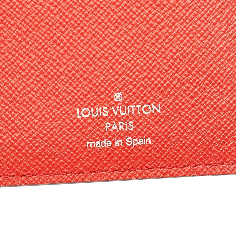 Pre-owned Louis Vuitton Passport Cover Monogram Vivienne Paris Red