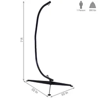 Steel C-stand For Hanging Hammock Chairs