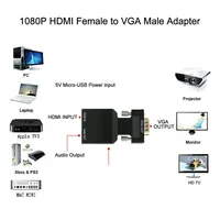 Video Converter Adapter Vga Male To Hdmi Female For Laptop Pc To Tv Hdtv Av