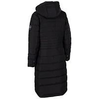 Womans Down Jacket Fleece Hood Long Length Bitsy