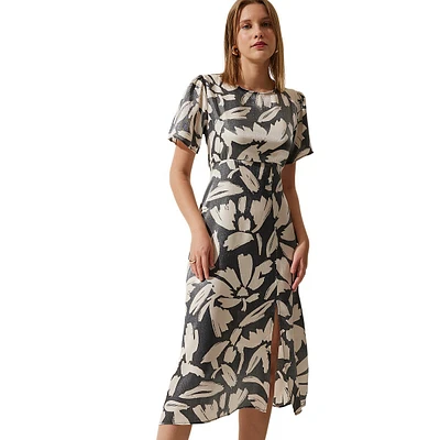 Normale Passform Woven Printed Dress