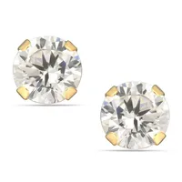 10kt 6mm Round Cz Earring