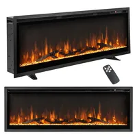 Electric Fireplace Recessed Wall Mounted Freestanding With Remote Control