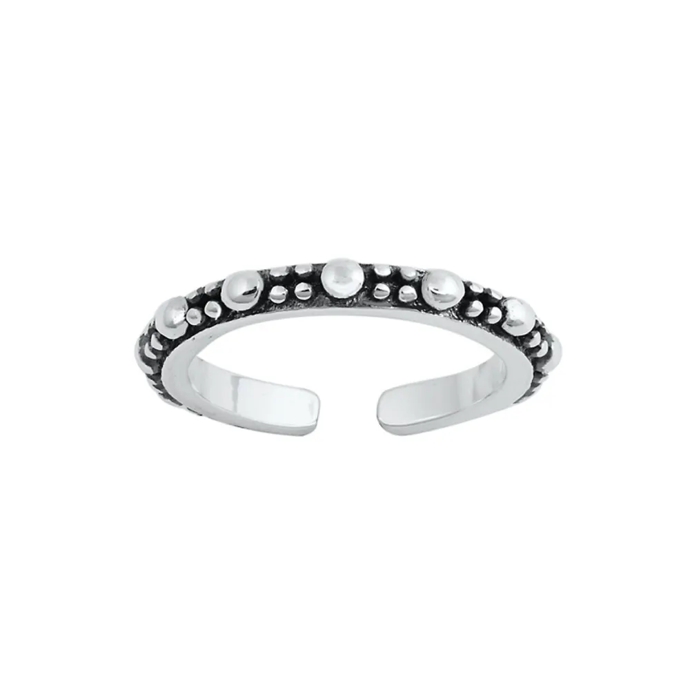 AG Sterling Jewelry Sterling Silver Bali Beaded Toe Ring