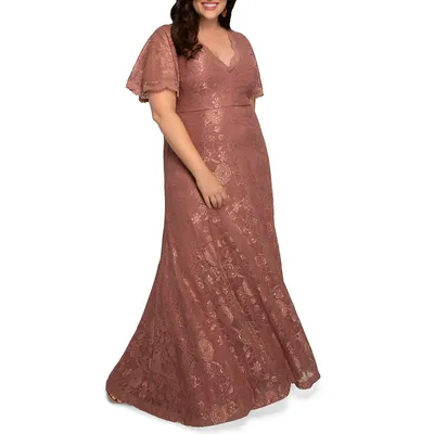 Symphony Lace Evening Gown (plus Size)