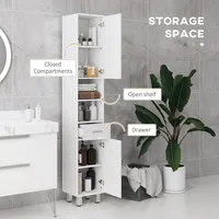 Bathroom Storage Cabinet, Toilet Paper Cabinet, White