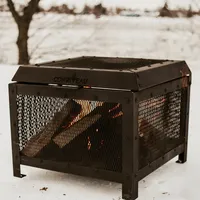 Outdoor Fireplace, 20" X 20" X 16", Steel Structure