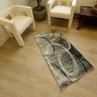 Modern Abstract Swirls Indoor Area Rug