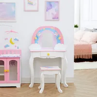 Kids Vanity Set Little Dreamer Rainbow Medium Childrens Playset Toy Pink