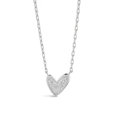 Mabel Cz Heart Pendant Necklace Necklace Sterling Forever