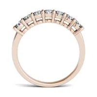 14k Rose Gold & 0.70 Ct. T.w. Created Moissanite Anniversary Band