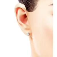 14k White Gold & 1.00 Ct. T.w. Created Moissanite Stud Earrings